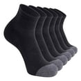 thumbnail image 1 of Men Socks 5 Pairs Solid Short Socks for Basketball Sports, 1 of 5