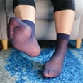 thumbnail image 1 of Men Socks Short Elastic Ultra-thin Silky Silk Stockings Business Dress Stockings, 1 of 9