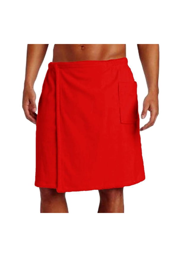Men Soft Wearable Bath Towel, Men's Bath Wrap, Flannel Fleece Bath Towel, Adjustable Body Wrap Towel for Spa Shower