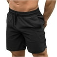 thumbnail image 1 of Men Solid Breathable Fitness Sports Shorts Quick-drying Running Ttraining Pants Five-point Pants, 1 of 7