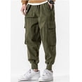 thumbnail image 1 of Men Solid Color Hippie Style Loose Baggy Jogger Pants, 1 of 5