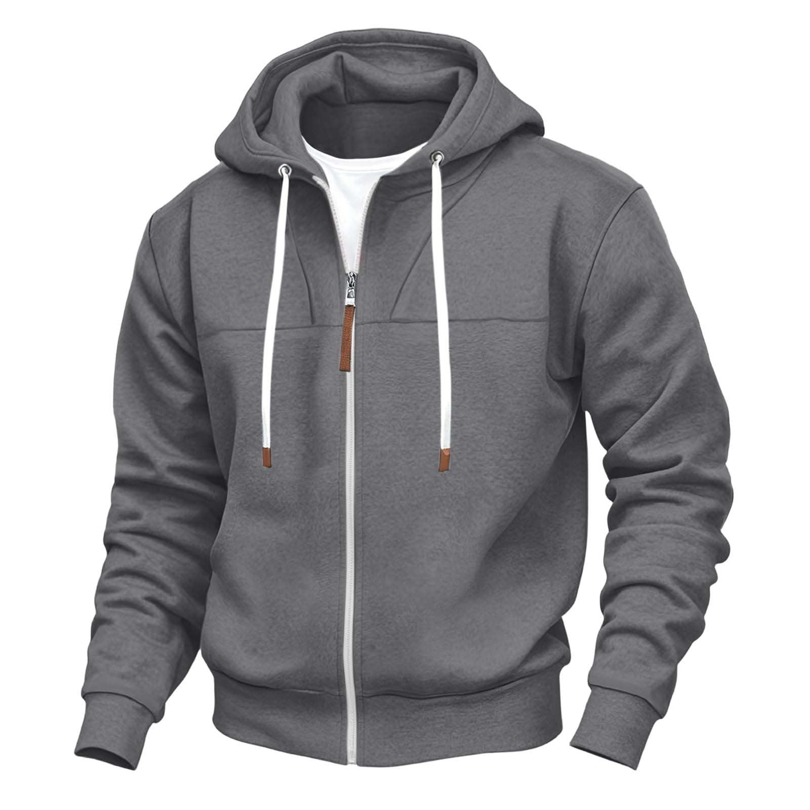 Men Solid Color Hoodie - Walmart.com