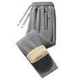 thumbnail image 1 of Men Solid Color Lamb Wool Fleecing Intensification Trousers Warm Pajama Pants Sweatpants Fashion Workout Casual Loose Fit Winter Clothing, 1 of 3