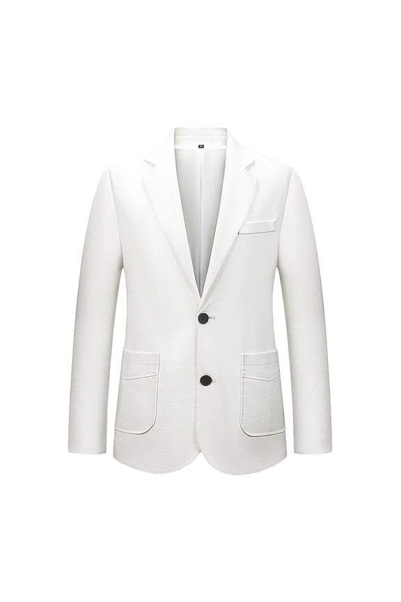 Men Solid Color Leather Jacket Business Suit European And Foreign Trade Slim Fit Comfortable Casual Trend Suit