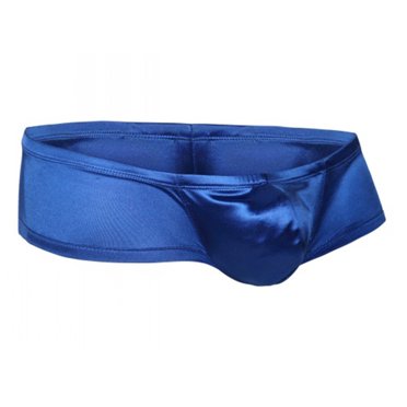 Men's Ice Silk Bulge Thong Underwear Classics Convex Pouch T-back Bikini Shorts