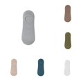 thumbnail image 1 of Men Solid Color NoâShow Boat Socks, Breathable Rib Knit Silicone Nonâ Low Cut Invisible Socks Casual Sneaker Liner Socks, 1 of 4