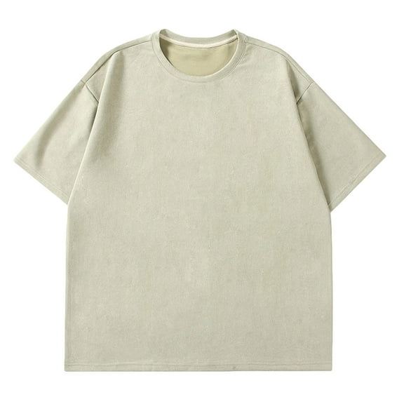 Men Solid Fashion Casual Pullover Round Neck Short Sleeve T-Shirt Tops