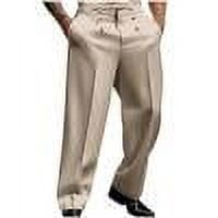 Men Solid Pants Slant Insertion Pocket Button Zipper Business Affairs Western-Style Trousers Khaki