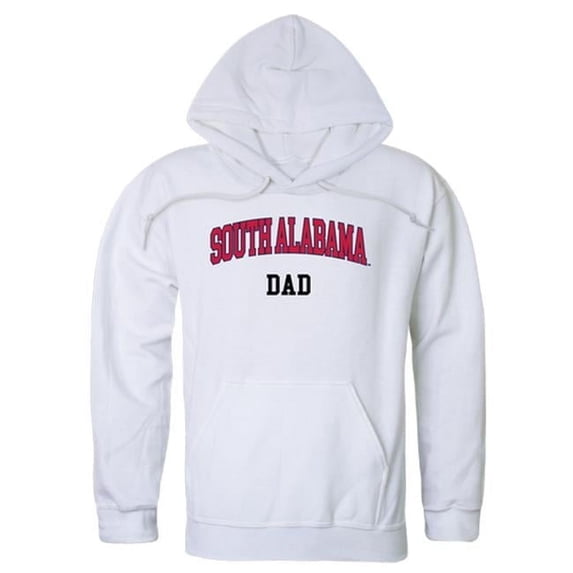 Men South Alabama Jaguars Dad Hoodie, White - Large