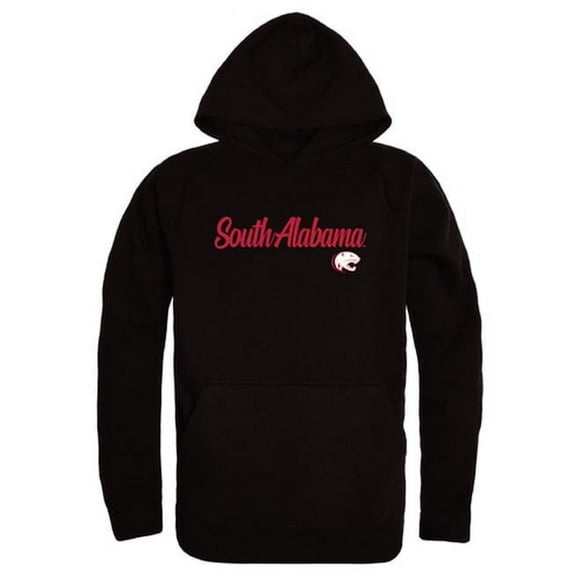 Men South Alabama Jaguars Script Hoodie, Black - Small
