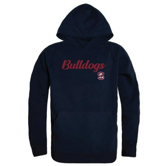 Men South Carolina State University Bulldogs Script Hoodie, Navy - Medium