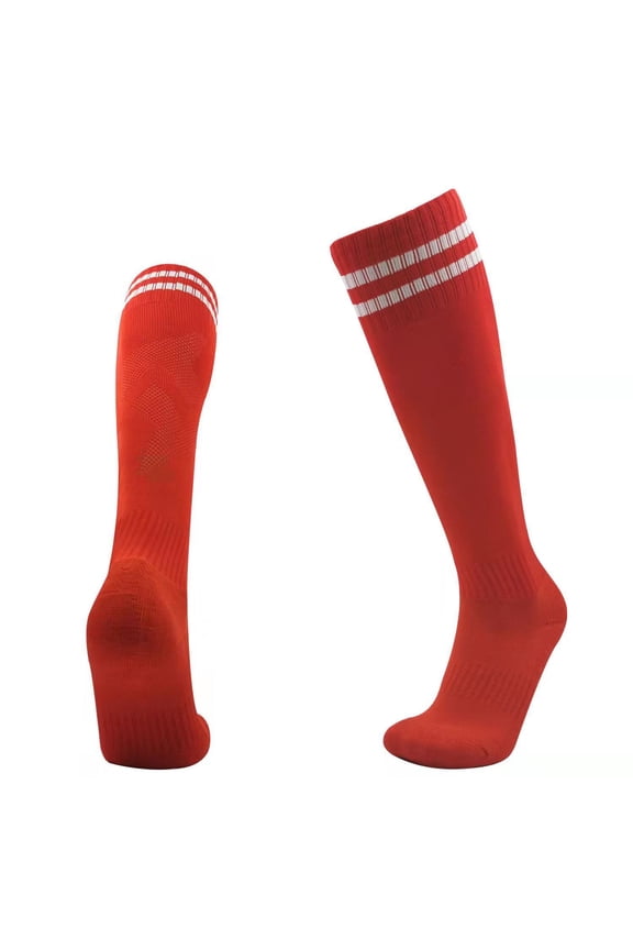 Men Sport Football Soccer Long Socks Striped Socks High Sock Baseball RD Left Right Socks No Show Socks Womens plus Size Compression Socks Wide Calf Long Socks Thick Boot Socks for Women Woman Medium