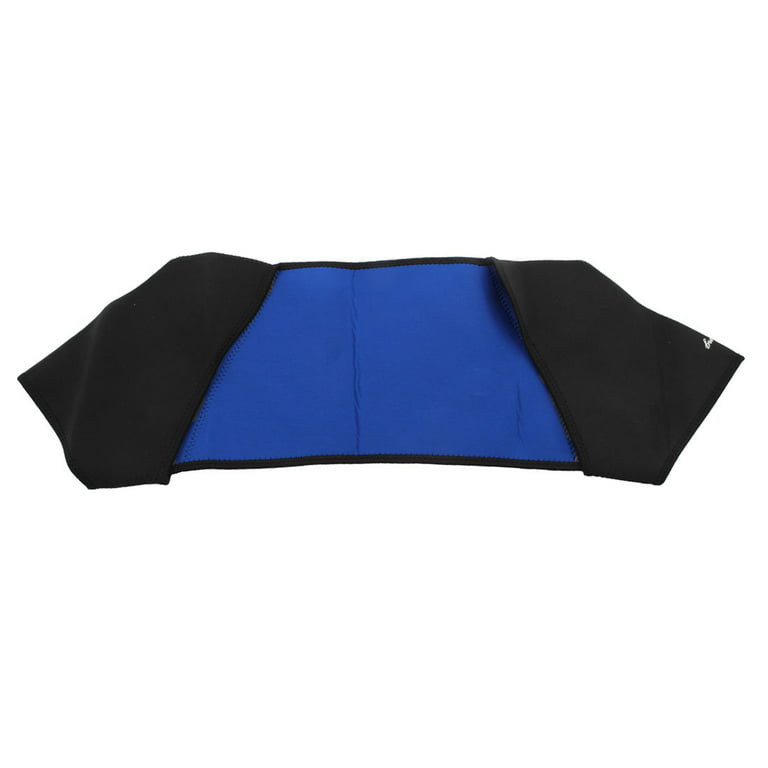 Men Sport Neoprene Adjustable Double Shoulder Support Protector Wrap Brace  Black 