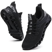 Men Sport Running Sneakers Tennis Athletic Walking Shoes All Black Size 10.5 Mesh Fashion Casual Gym Runner Jogging Trai
