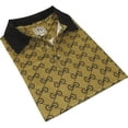 thumbnail image 1 of Men Sports Shirt DE-NIKO Short Sleeves Soft Modal Fashion Polo Shirt G1121 Gold, 1 of 10