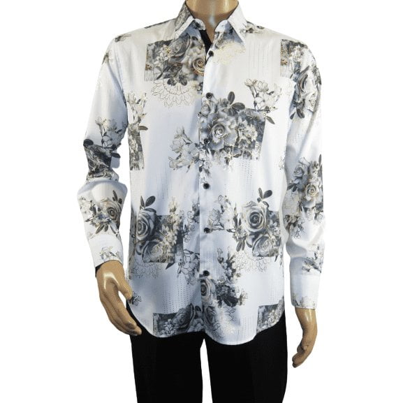 Men Sports Shirt by DE-NIKO Long Sleeves Fashion Print Soft Men Sports Shirt by DE-NIKO Long Sleeves Fashion Print Soft