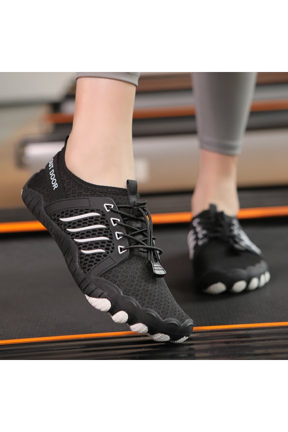 Men Sports Shoes Fashionable New Pattern Color Matching Couple Style Flat Bottomed Quick Drying River Tracing Shoes Comfortable Breathable