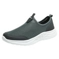 thumbnail image 1 of Men Sports Shoes Fashionable New Pattern Mesh Hollow Breathable Comfortable Flat Bottom Lightweight Slip On Seasonal Casual Shoes, 1 of 9