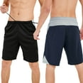 thumbnail image 1 of Men Sports Shorts Quick Dry with Pockets for Workout Running Training Breathable, 1 of 7
