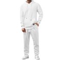 thumbnail image 1 of Men Sportswear Sweater Suit Hoodies + Pants Sports Clothing Spring Autumn Sets Jogging Trousers Running Male Tracksuits Two Piece Sets, 1 of 4