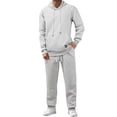 thumbnail image 1 of Men Sportswear Sweater Suit Hoodies + Pants Sports Clothing Spring Autumn Sets Jogging Trousers Running Male Tracksuits Two Piece Sets, 1 of 4