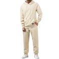 thumbnail image 1 of Men Sportswear Sweater Suit Hoodies + Pants Sports Clothing Spring Autumn Sets Jogging Trousers Running Male Tracksuits Two Piece Sets, 1 of 4