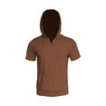 thumbnail image 1 of Men Spring Summer Casual Slim Sleeveless Hooded Beach Shirts Top Blouse Tank Tops With Pockets Men T Shirts Pack V Neck Turtle Neck Top for Men Pack T Shirt T Shirt Pressing compatible with Machine, 1 of 3