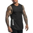 thumbnail image 1 of Men Spring Summer Training Sports Sleeveless Top Solid Color Tank Top Fitness Tight Fitting Muscle Vest Male Streetwear Cami Shirts, 1 of 9