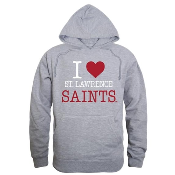 Men St. Lawrence University I Love Hoodie, Heather Grey - Small