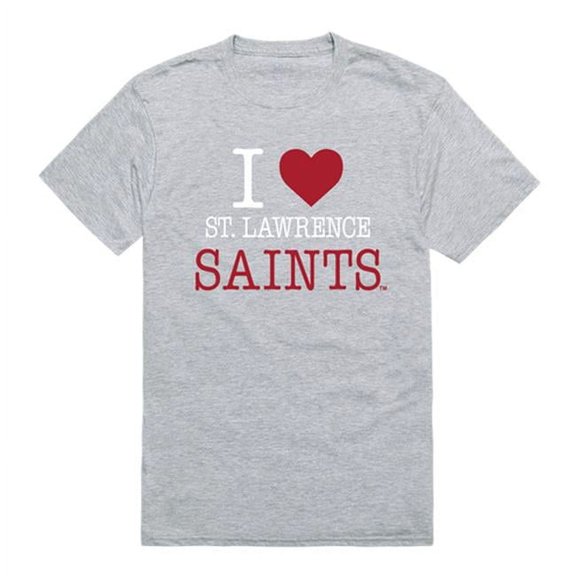 Men St. Lawrence University I Love T-Shirt, Heather Grey - Medium