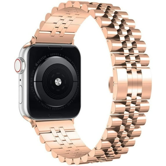 Men Stainless Steel Band for Apple Watch Series 11/10/9/8/7/SE, Ultra 3/Ultra 2 (49mm 46mm 45mm 44mm 42mm), Metal Link Bracelet with Butterfly Clasp