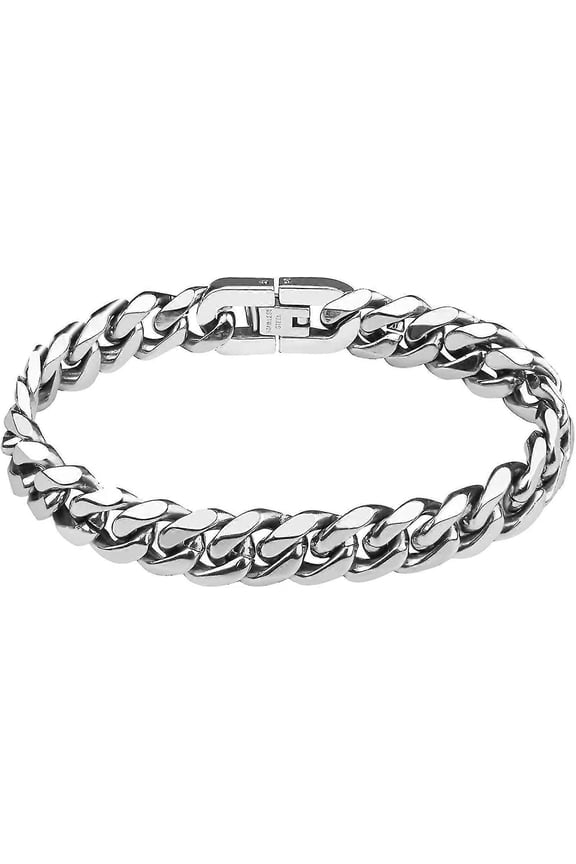 Men Stainless Steel, Men's Bracelet Curb Chain For Men/boys, Heavy Link Cuban Link Bracelet, Bangle Hip Hop Rapper Fashion Jewelry 10mm De/