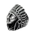 thumbnail image 1 of Men Stainless Steel Rings Indian Chief Head Biker Ring Size 7 8 9 10 11 12 13, 1 of 5