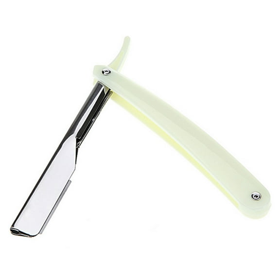 Men Straight Edge Folding for Razor with Plastic Handle Vintage Salon Barber Manual Beard Shaver Cutter Holder without B