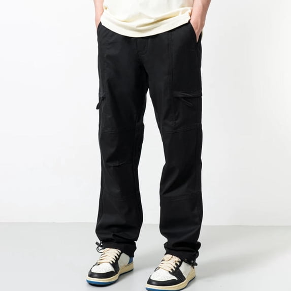 Men Straight Leg Cargo Pants Stretch Multi Pocket Zip Off Quick Dry Fishing Camping Pants