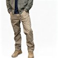 thumbnail image 1 of Men Stretch Cargo Pants Straight Leg Multi Pocket Breathable Daily Casual Trousers 6, 1 of 9