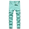 thumbnail image 1 of Men Stretch Denim Straight Leg Relaxed Fit Jeans Pants for Men Regular Fit Denim Men Pants, 1 of 5