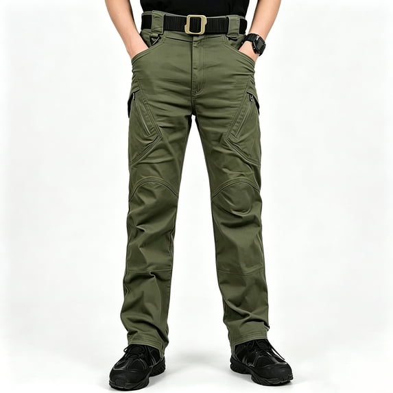 Men Stretch Hiking Cargo Pants Breathable UV Block Multi Pocket All Terrain Work Pants S-XXL
