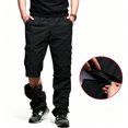 thumbnail image 1 of Men Stretch Multi Pocket Cargo Pants Straight Leg Zip Off Water Repellent Lightweight Travel Pants, 1 of 9