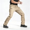 thumbnail image 1 of Men Stretch Straight Leg Cargo Pants 6 Pocket Breathable Fishing Trousers, 1 of 10