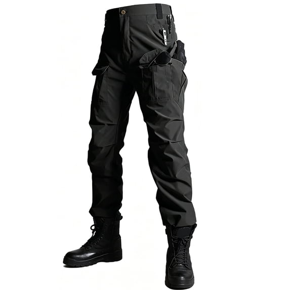 Men Stretch Twill Multi Pocket Work Pants Straight Fit Casual Outdoor M-XXL