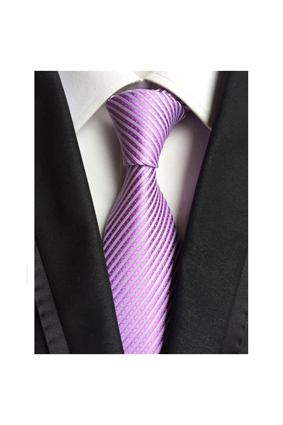 Men Striped Geometric 8CM Wide Necktie Wedding Party Classic Business Neck Tie