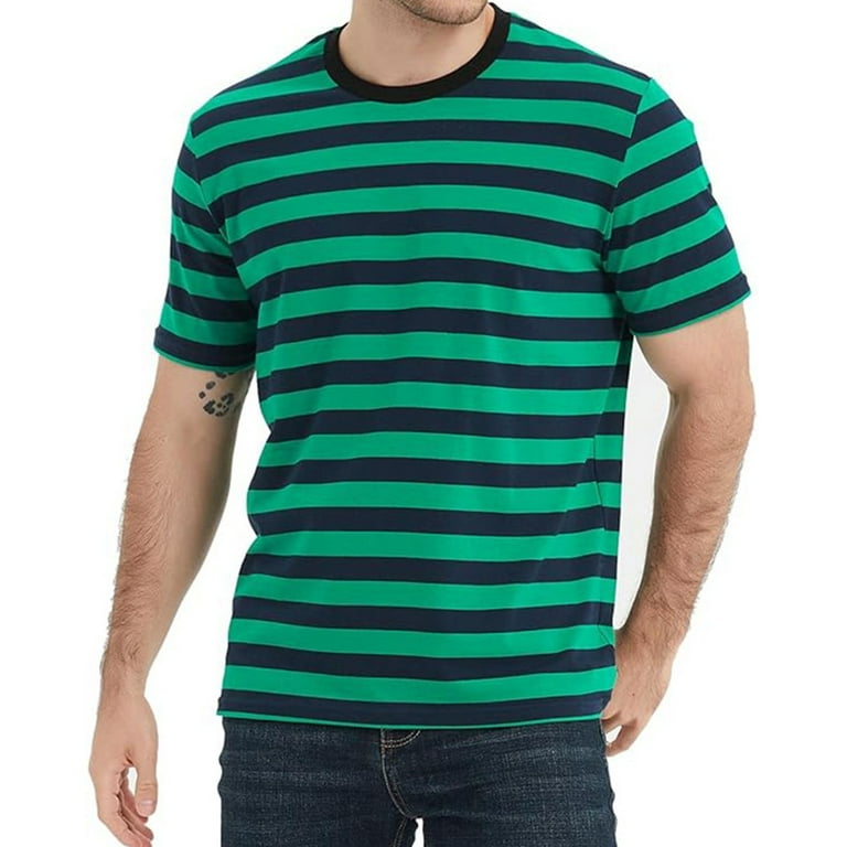 Casual Round Neck Stripe Loose Short Sleeve T-shirts Casual Round Neck Stripe Loose Short Sleeve T-shirts