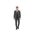 thumbnail image 1 of Men Suit BERLUSCONI Turkey 100% Italian Wool Super 180's 3pc Vested #Ber12 Gray, 1 of 9