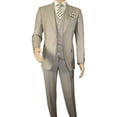 thumbnail image 1 of Men Suit BERLUSCONI Turkey 100% Italian Wool Super 180's 3pc Vested #Ber13 Beige, 1 of 10