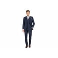 thumbnail image 1 of Men Suit BERLUSCONI Turkey 100% Italian Wool Super 180's 3pc Vested #Ber20 Navy, 1 of 9
