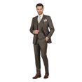 thumbnail image 1 of Men Suit BERLUSCONI Turkey 100% Italian Wool Super 180's 3pc Vested #Ber6 Brown, 1 of 8