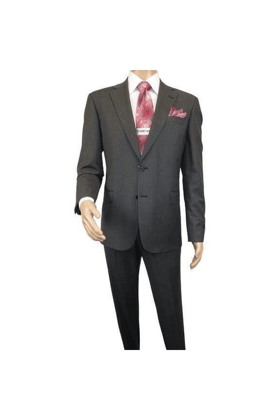 Men Suit BERLUSCONI Turkey 100% Soft Italian Wool Super 180's #Ber26 Gray Plaid