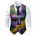thumbnail image 1 of Men Suit Vest Novelty 𝐌𝐚𝐫𝐝𝐢 𝐆𝐫𝐚𝐬 Vests Gothic Formal Waistcoat Vintage Graphic Print Tuxedo Vests for 𝐂𝐚𝐫𝐧𝐢𝐯𝐚𝐥 𝐏𝐚𝐫𝐚𝐝𝐞, 1 of 4
