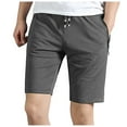 Men Summer Casual Short Elastic Waist Workout Short Drawstring Casual